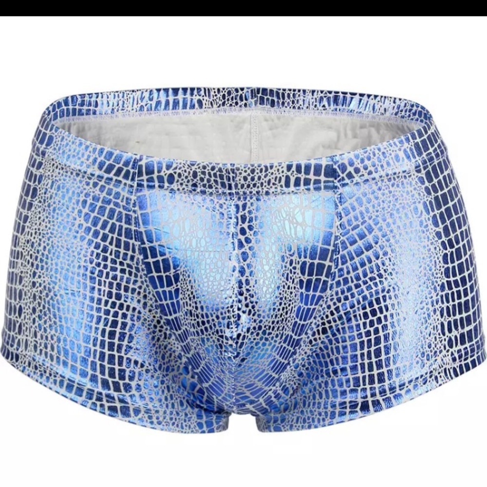 Men’s imitation leather look sexy underwear